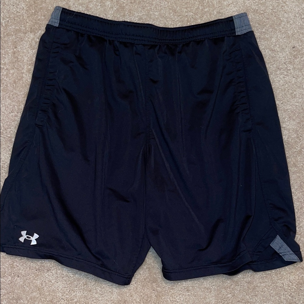Under Armour Men's Black and Gray Athletic Shorts